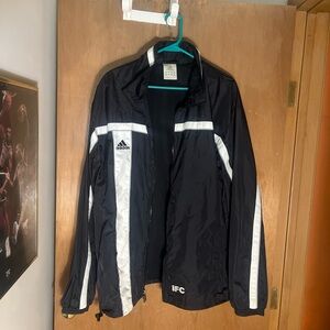 Adidas Windbreaker Y2K Vintage Black / White Size Large